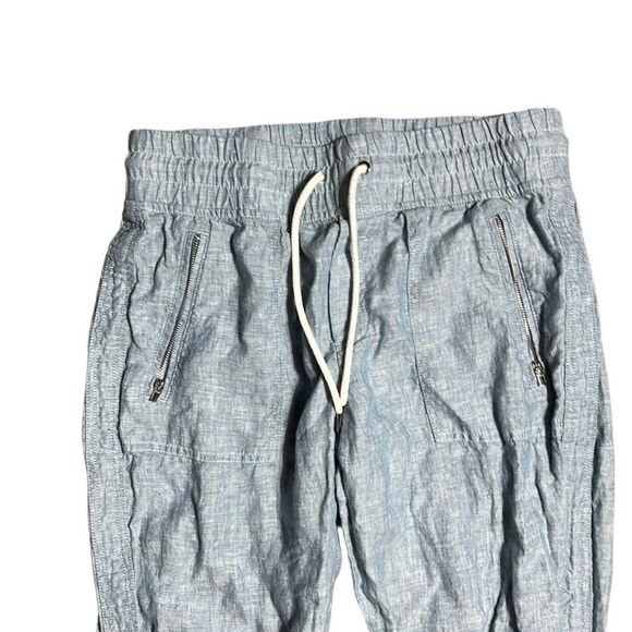 Athleta Cabo linen jogger women’s 8 blue gray pants vacation capsule resort - Picture 3 of 6